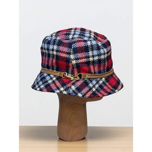 NWOT Y2K Coach Wool Plaid Bucket Hat Size – Size M/L - Picture 2 of 5
